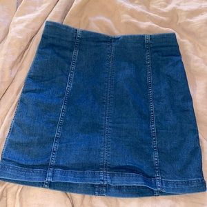 free people denim mini skirt, size 12